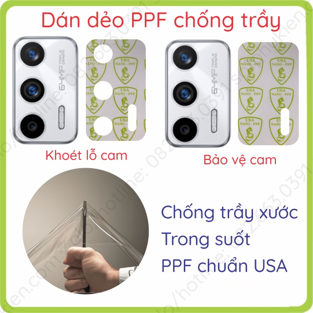 Dán bảo vệ camera Realme GT Neo 2T ppf chống trầy xước, tự phục hồi vết thương