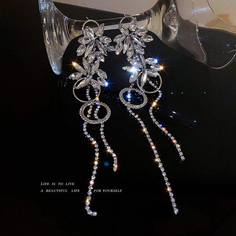 Bông tai dáng dài mạ bạc 925 phong cách Âu Mỹ