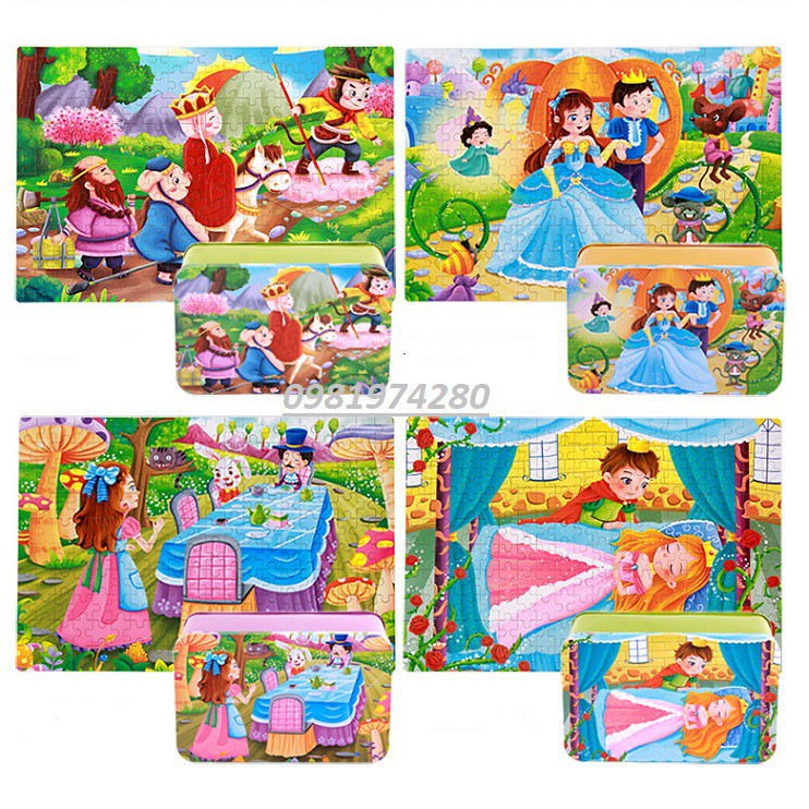 Ghép hình puzzle 200 mảnh hộp sắt