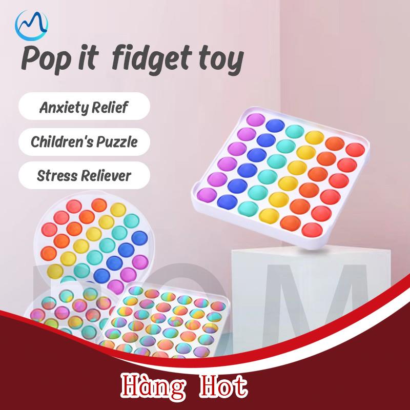 Pop it Fidget Toys Bong bóng đẩy nóng Đồ chơi giảm căng thẳng Đồ chơi đầu ngón tay poppit