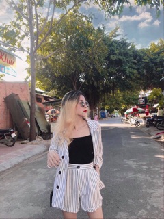 SET VEST CARO QUẦN SHORT - SET CÔNG SỞ
