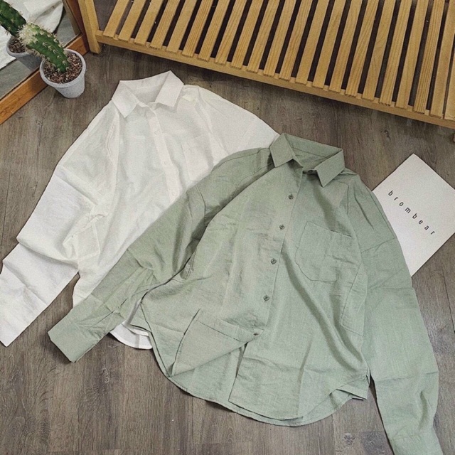 Áo sơ mi oversize 2 màu