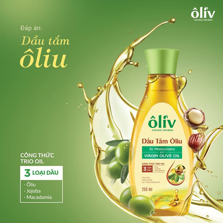 Dầu Tắm Ôliv Dưỡng ẩm Virgin Olive Oil 650ml