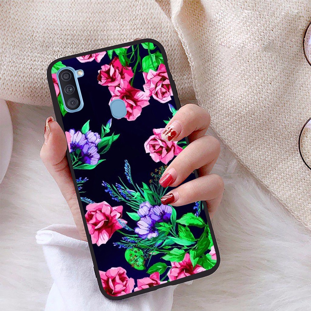 Ốp lưng Samsung Galaxy A11 viền dẻo TPU BST Hoạ Tiết Hoa