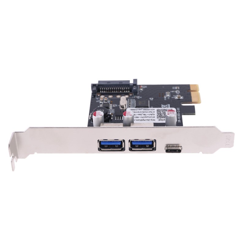 Thẻ Mở Rộng Pci Express Sang Usb 3.1 Type-C 2 Cổng Usb 3.0 Type-A Kèm Sata 15 Pin