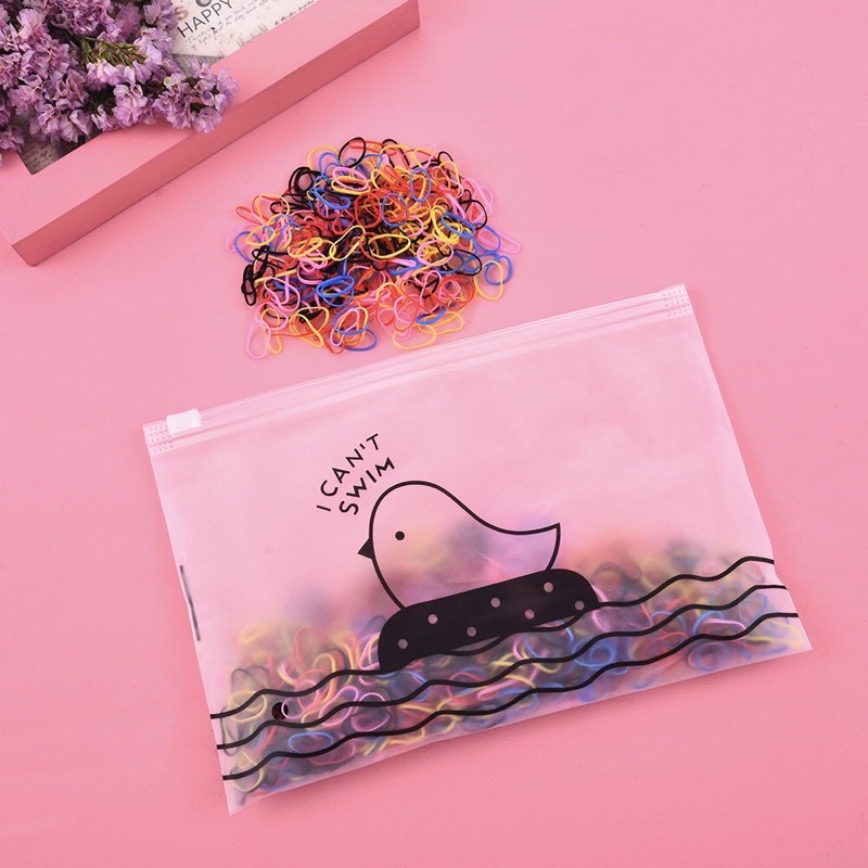 Set 1000 dây buộc tóc co giãn nhiều màu thời trang cao cấp