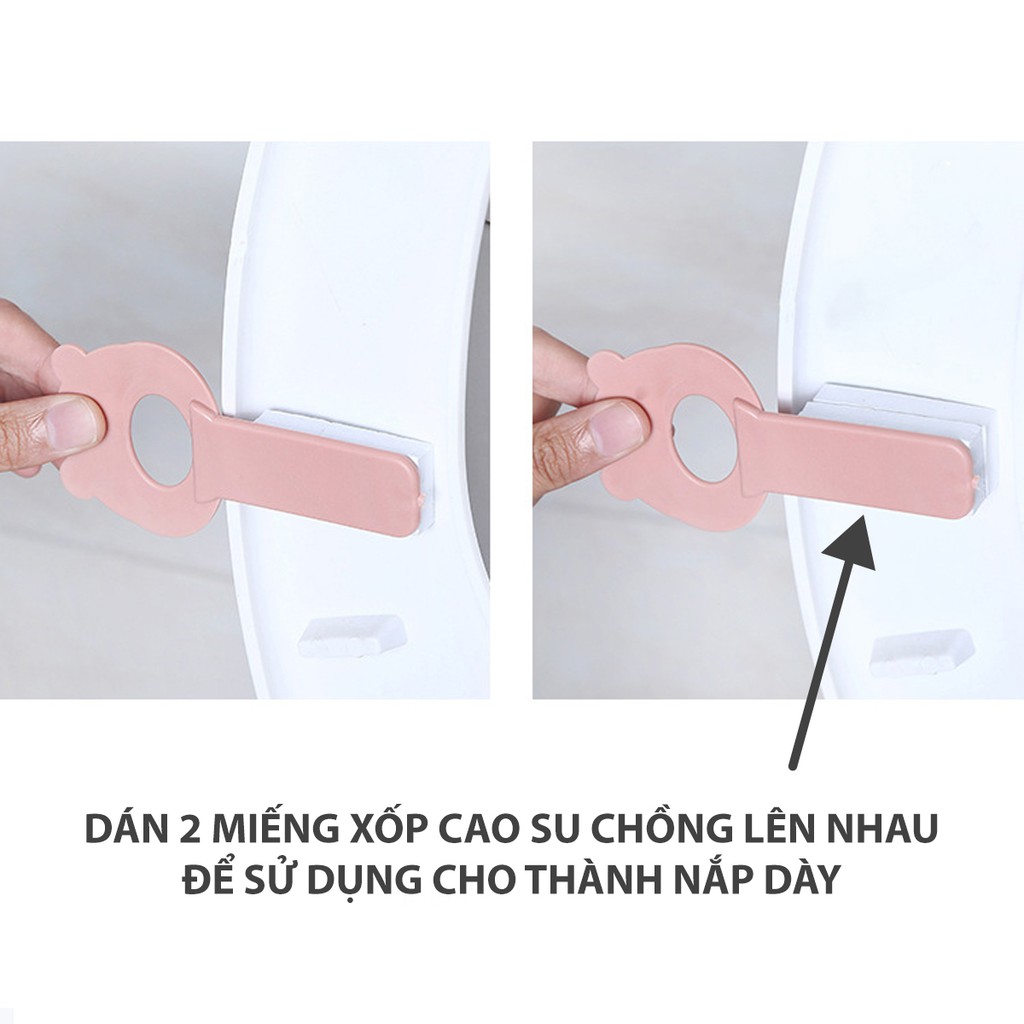 Que dán nắp bồn cầu hỗ trợ đóng mở dễ dàng hình thú dễ thương - buyone - BOPK127