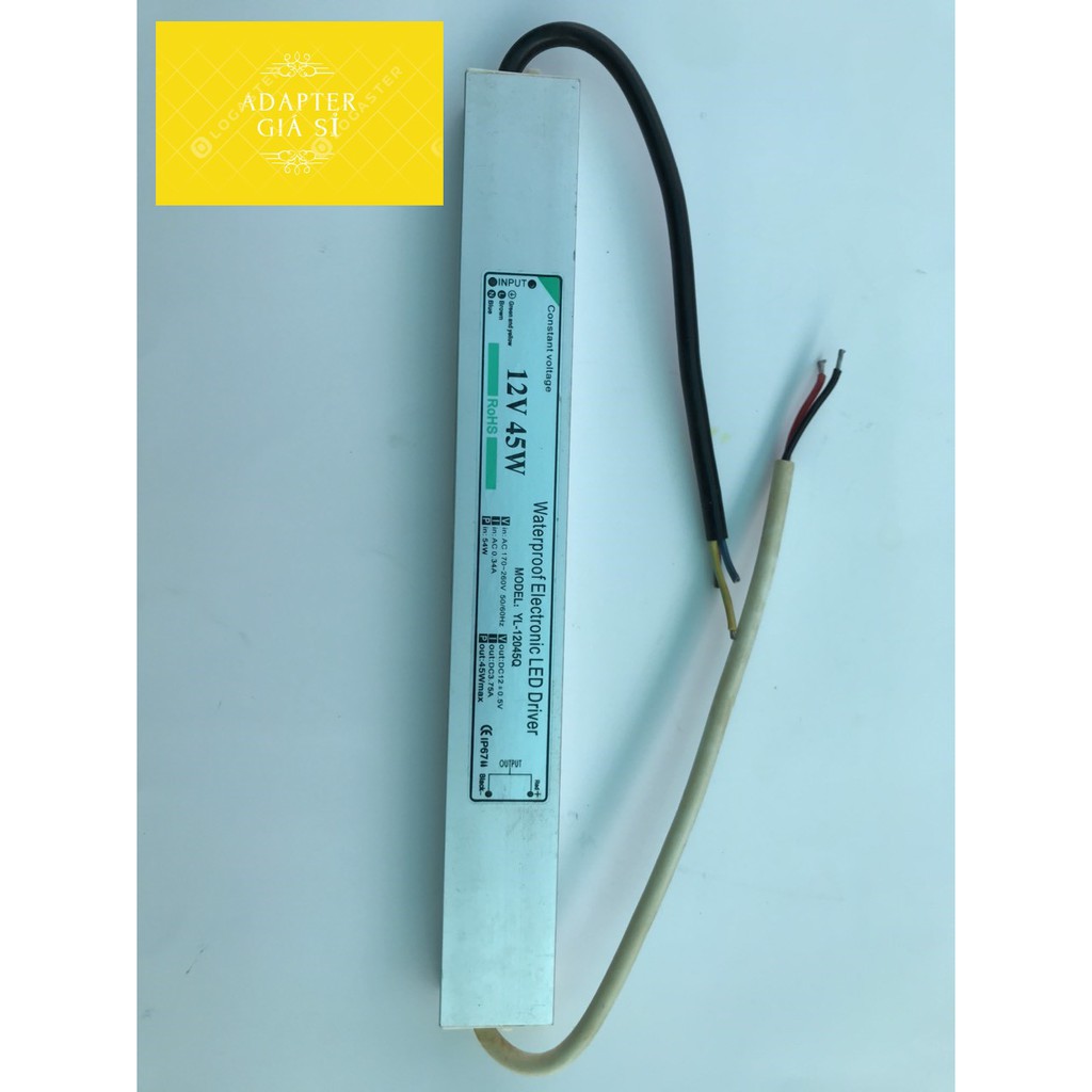 Nguồn LED 12V 45W ngoài trời chống nước IP67