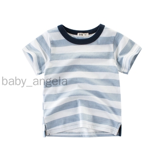 Áo thun cotton tay ngắn cho bé trai bé gái