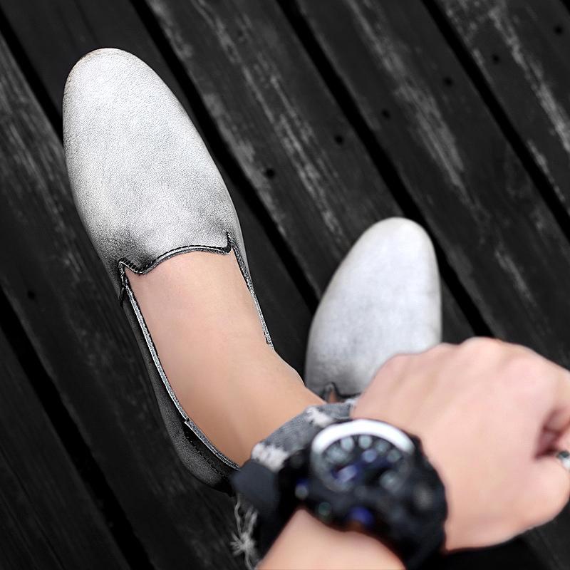 Giày lười bằng da thật 1 lớp mới