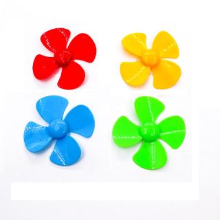 Cánh quạt gió 4 lá 80mm, cánh quạt đồ chơi mô hình 4 cánh đường kính 80mm trục 2mm