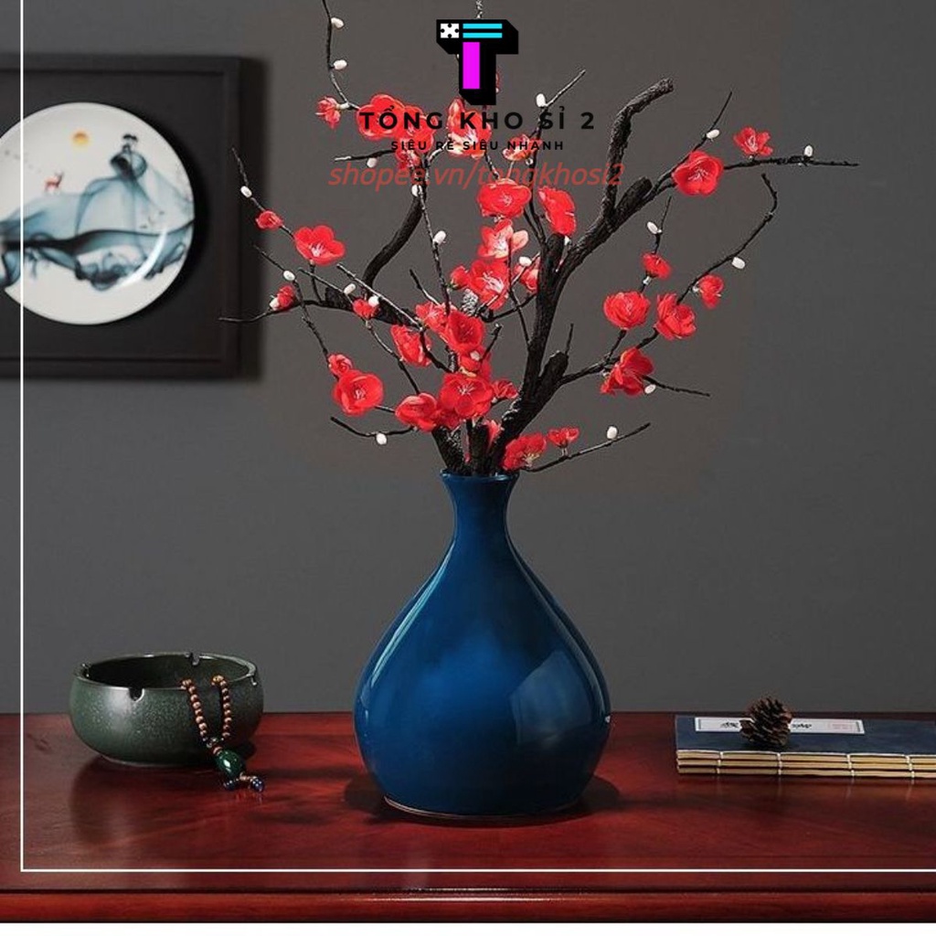 Cành đào giả trang trí nghệ thuật chưng tết, phụ kiện chụp ảnh sản phẩm