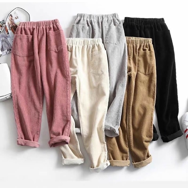 Quần Nhung gân- kèm ảnh thật Mã 356