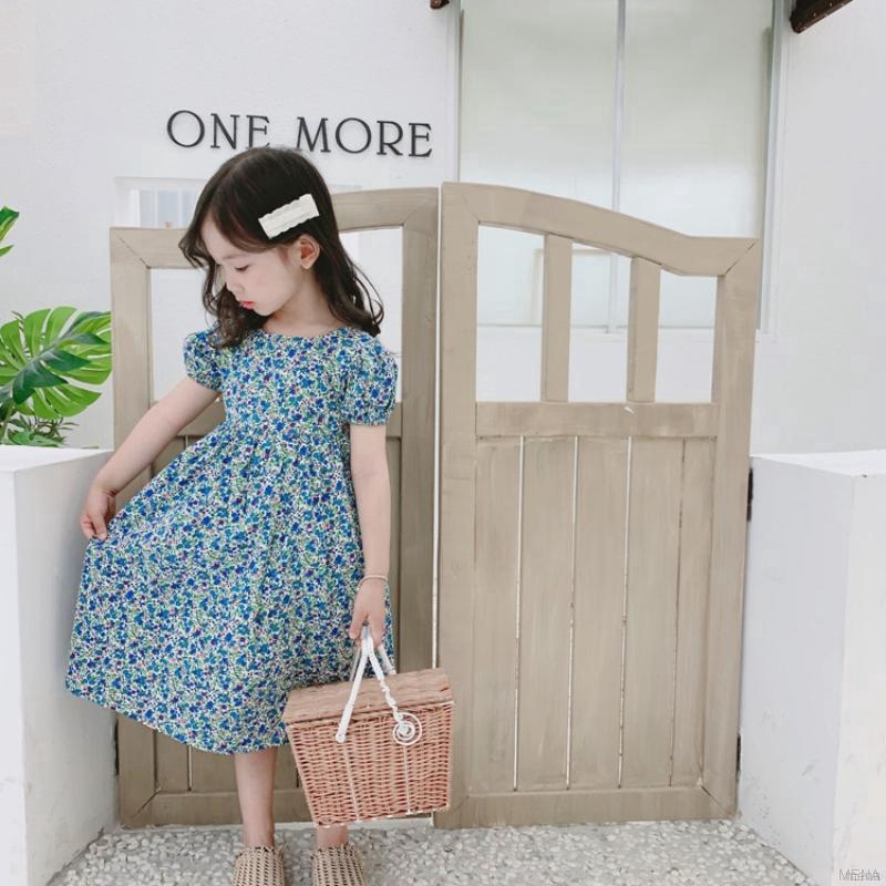 Đầm Hoa Hở Lưng Xinh Xắn Cho Bé Gái