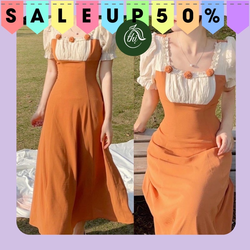 (Hàng có sẵn) Váy vintage, kiểu dáng retro, chất liệu dày dặn, thoải mái, đường may tinh xảo, hàng thiết kế