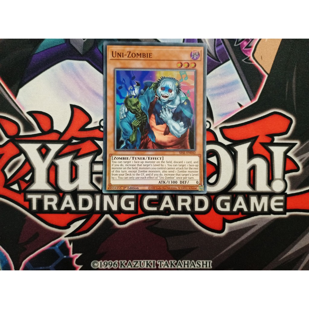 Thẻ bài Yugioh chính hãng Uni-Zombie - SESL-EN042 - Super Rare 1st Edition