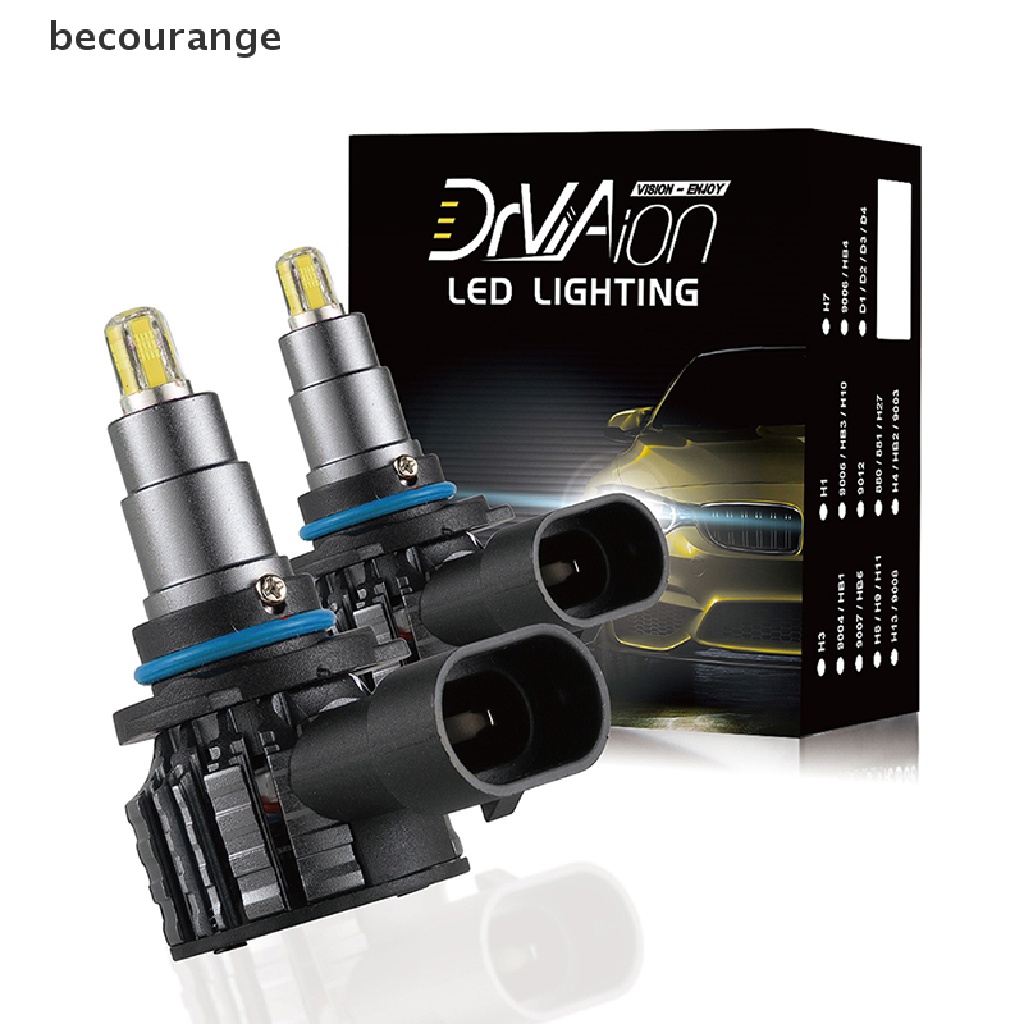 Bộ 2 đèn pha LED 9006 / HB4 4 Mặt Xoay 360 Độ 6000K thay thế cho xe hơi