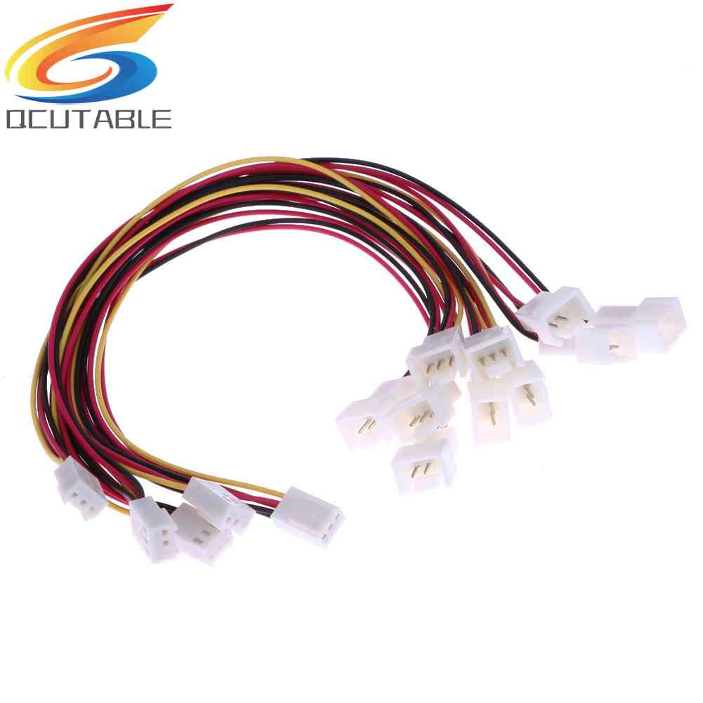 Set 5 Dây Cáp Chia Cổng 12V 3 Pin Female Sang 2 / 3 Pin Male Cho Quạt Máy Tính