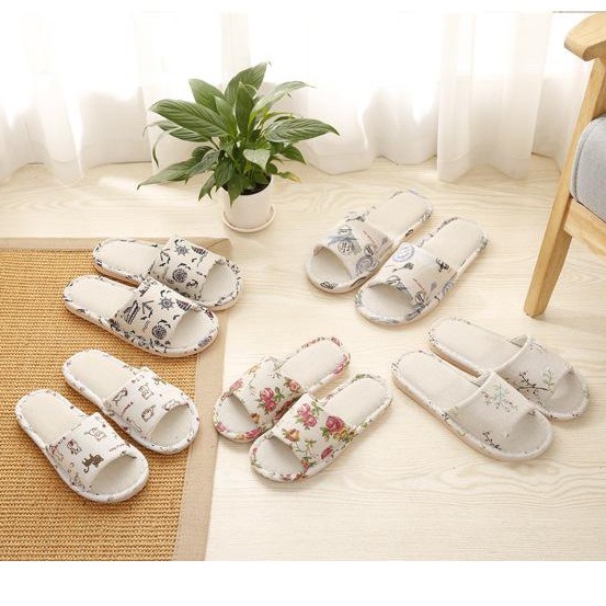 Dép vải đi trong nhà mùa đông, Dép văn phòng siêu nhẹ, vải bố, siêu êm chống trơn trượt 88031 Tiện Ích Việt Nam 99