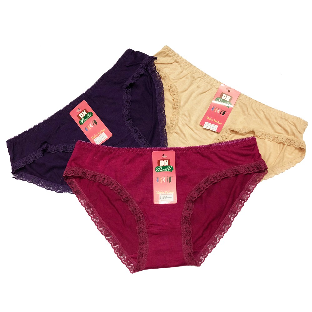 THANH LÝ- SET 10 quần lót cotton viền ren hàng Việt Nam Chất lượng cao