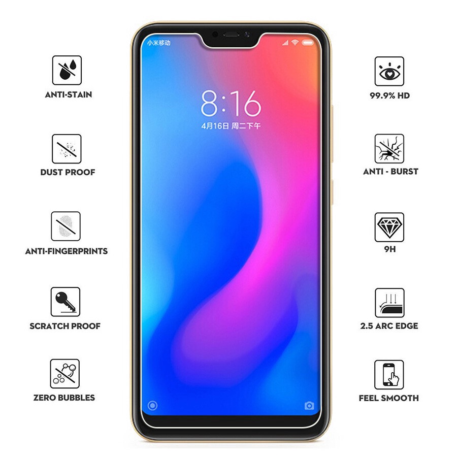 Kính cường lực cho Xiaomi Pocophone F1 Redmi 6/6A Note4 mi8 Note5 Pro