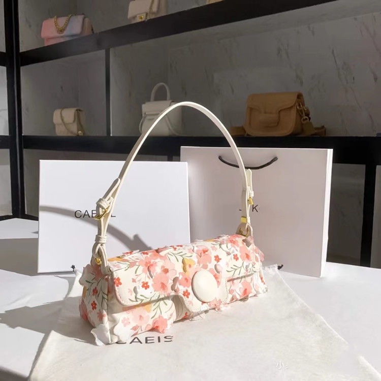 Women's high-end flower bags, handbags, stick bags, women's summer 2022 new one-shoulder underarm bags