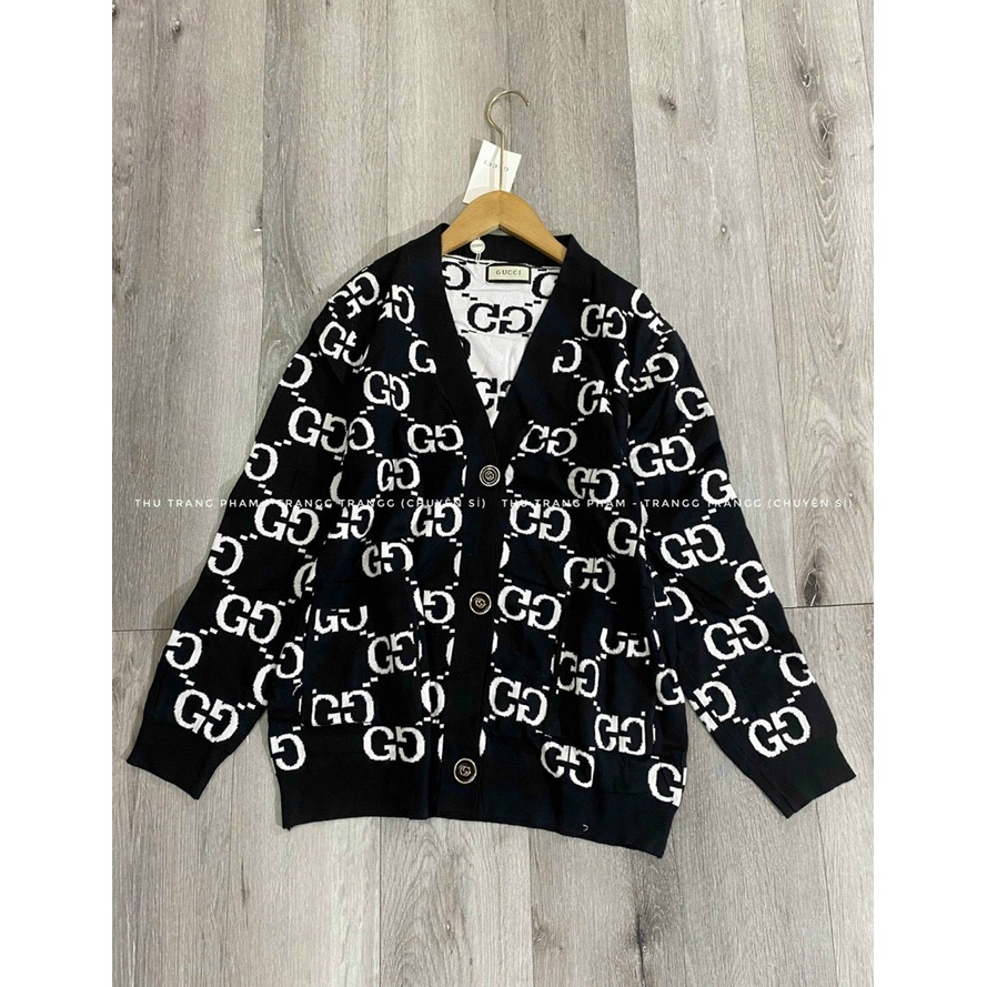 Áo Cadigan Len Cài Khuy Họa Tiết Chữ B Dáng Dài | BigBuy360 - bigbuy360.vn