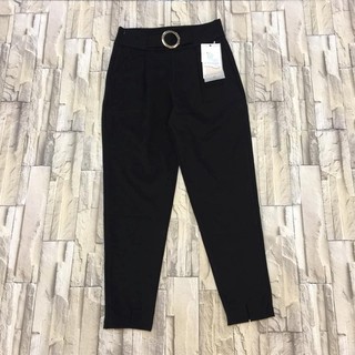 Quần baggy phối đai tròn