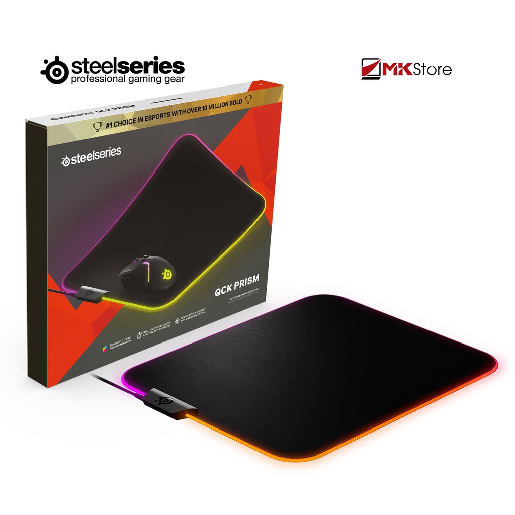 [Mã 229ELSALE hoàn 7% đơn 300K] Bàn di chuột Steelseries QCK Prism Cloth Medium 320mm x 270mm x 4mm