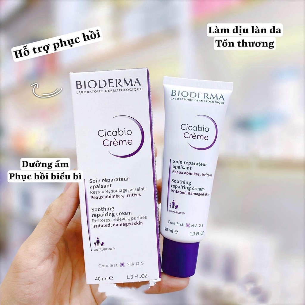 Kem Dưỡng Phục Hồi Da Tổn Thương Biioderma Cicabio Crème - 40ml