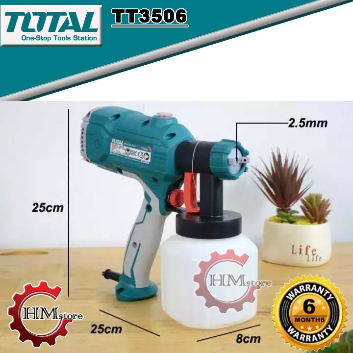 [Chính hãng] Máy phun sơn điện mini TOTAL TT3506 350W - Bảo hành 6 tháng