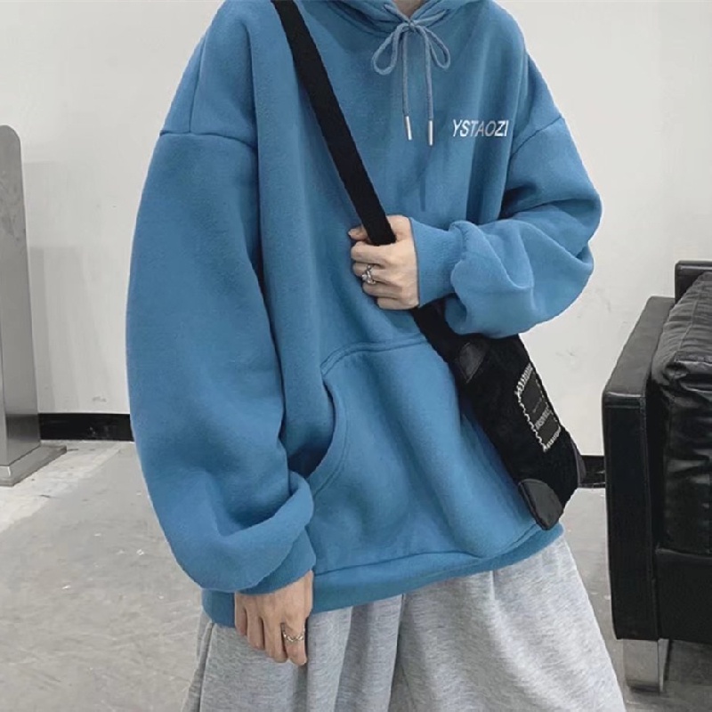 Áo hoodie Thể Thao Dáng Rộng In Chữ Phong Cách Hip Hop Đường Phố Hàn Quốc Thời Trang Mùa Đông Dành Cho Nam M-5XL