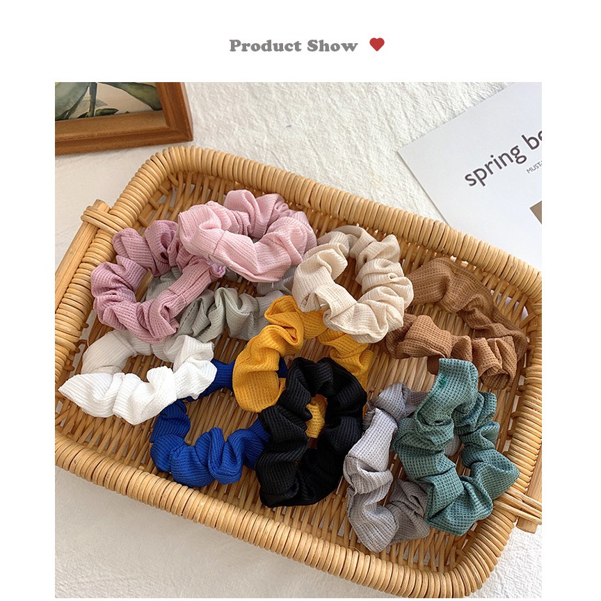 Dây Buộc Tóc Thiết Kế Màu Trơn Thời Trang Xinh Xắn Cho Nữ