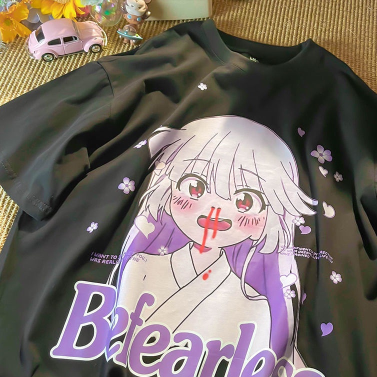 Áo Thun Tay Ngắn In Hình Nhân Vật Anime Thời Trang Mùa Hè Dành Cho Cặp Đôi