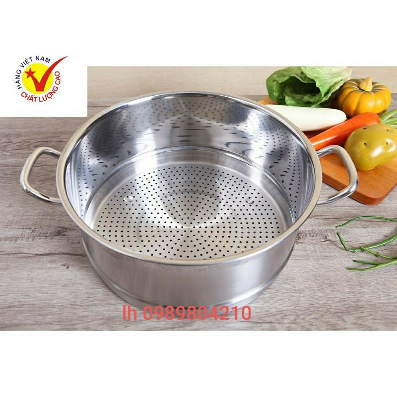 Xửng hấp inox Vietcook size 24,26,28,30,32,ngăn xửng hấp xôi inox đủ size,xửng hấp bánh ,rau,củ ,quả