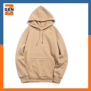 Áo hoodie trơn vải bông mềm unisex có mũ (Ảnh Thật) - LZ FASHION - GV016
