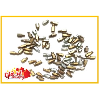 Trụ đồng bắt main- đế đồng lục giác bắt main m3 m3x5 m3x6 m3x15 độ dài 5 6 15 mm đầu đực-cái các loại
