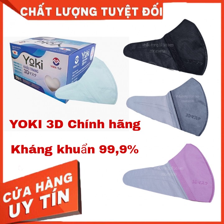 Khẩu Trang Yoki 3D chính Hãng 1 hộp 50 cái