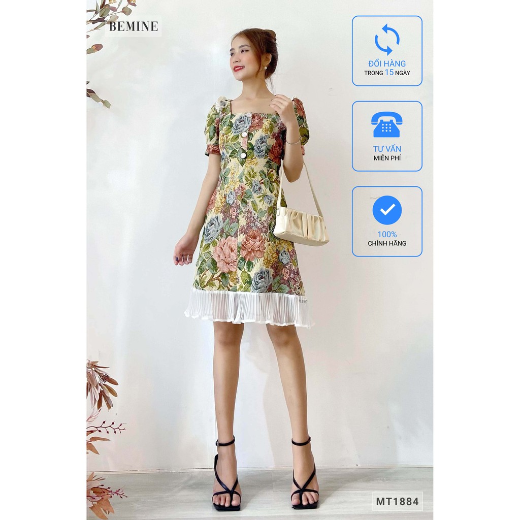 Đầm bông phối đuôi cá dập ly BEMINE MT1884XANH | BigBuy360 - bigbuy360.vn