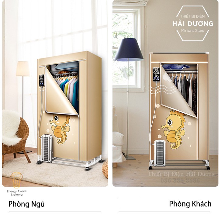 Tủ Sấy Quần Áo 2-3 Tầng Thông Minh Sấy Khô Thế Hệ Mới Có Điều Khiển Từ Xa - Có Thể Gấp Gọn
