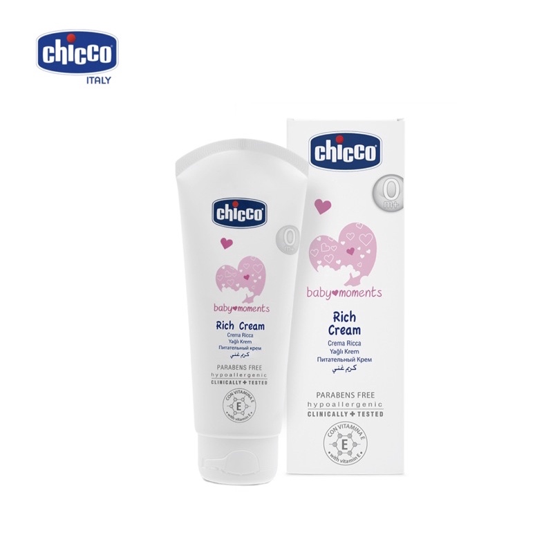 Kem dưỡng ẩm chứa Omega và Vitamin E Chicco 0m+ (100ml)