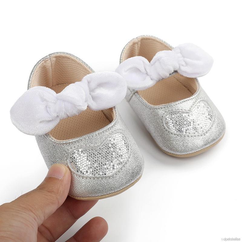 Sandal da trang trí nơ thời trang mùa hè đáng yêu dành cho bé gái