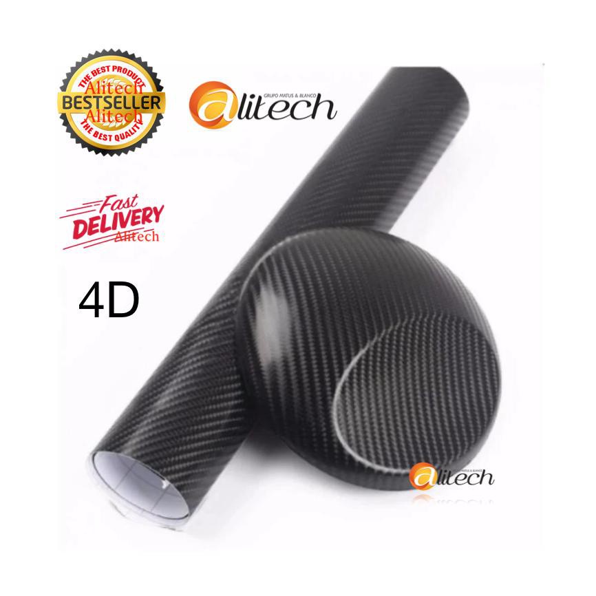 Nhãn dán Carbon Alitech Đen Kapla carbon4D Chiều dài 152 * 50 * 0,1 Cm. (4D)