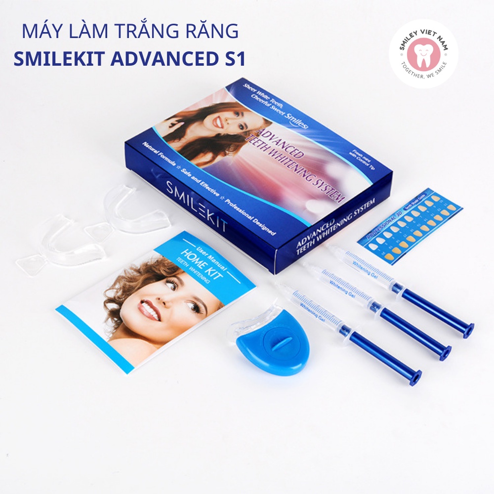 Bộ Kit Làm Trắng Răng Smilekit Advanced S1 - Giúp người sử dụng có một hàm răng trắng sáng - An toàn cho sức khỏe