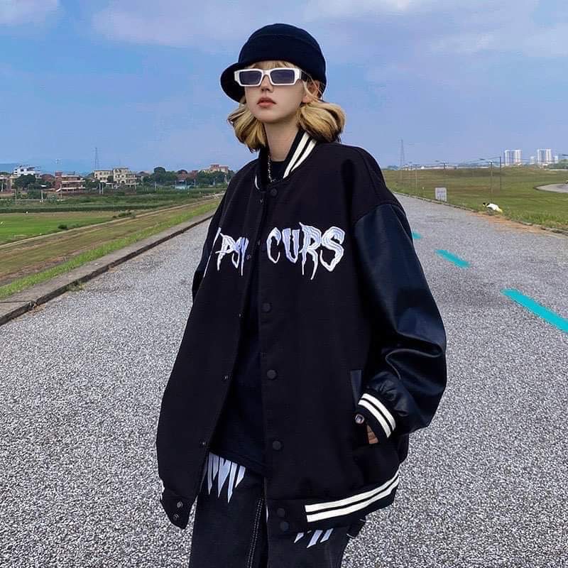 Áo khoác nỉ PSY tay da HD12