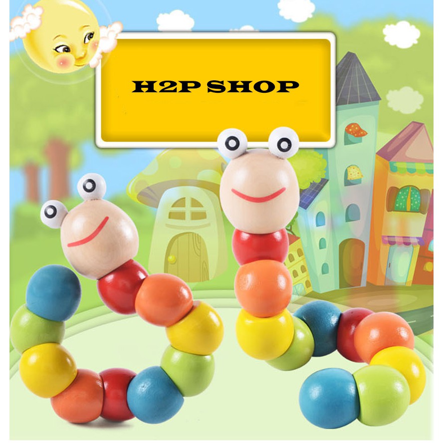Con Sâu xoắn bằng gỗ - Smart Baby Toys
