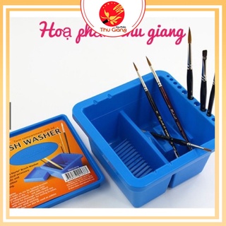 Xô rửa Cọ vẽ Mont Marte 2 Ngăn Nhựa vuông Đa năng