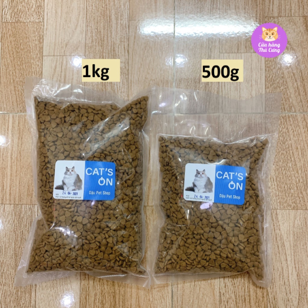 Hạt Cats On, Cats Rang Túi Chiết 500g Đến 1Kg Thức Ăn Khô Dành Cho Mèo Mọi Lứa Tuổi