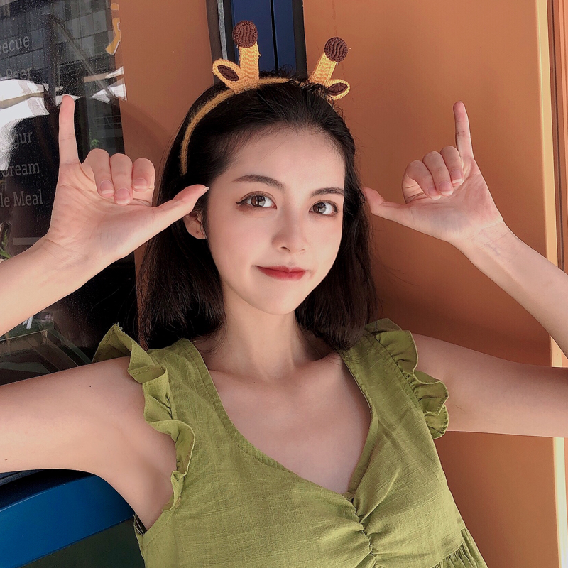 Bộ 2 Băng Đô Cài Tóc Rửa Mặt Hình Gấu Hoạt Hình Kiểu Hàn Quốc Dễ Phối Đồ