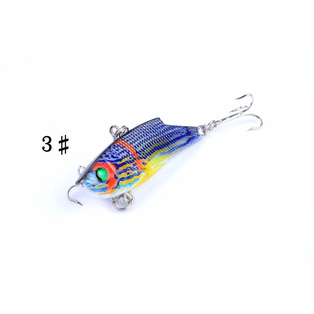 Mồi Giả Câu Cá Bằng Nhựa ABS Có 8 Lưỡi Câu 5.5cm/9g# Mồi Câu Cá Nhân Tạo Mắt 3D Có Móc